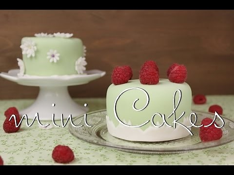 MINI CAKES - Kleine Torten mit Fondant backen - Frühlings Törtchen selber machen