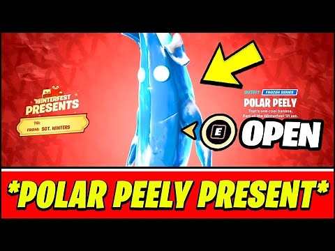 Fortnite Presents - HOW TO OPEN POLAR PEELY (Frozen Peely)