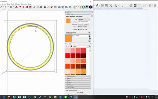 如何在Sketchup圆形天花上加环状灯带（Enscape）