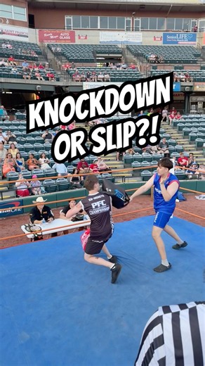 Knockdown or slip?! #pillow #fight #boxing #sports #mma #america