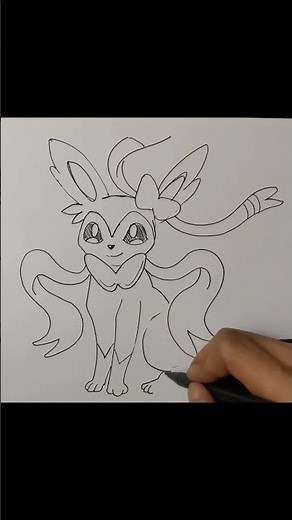 Drawing Pokemon Sylveon #shorts