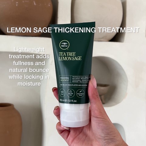 Tea Tree Lemon Sage Thickening Shampoo, Builds Body + Boosts Volume, For Fine Hair