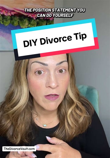 DIY Divorce Tip: The #1 power move you need in your divorce right now? A Divorce Position Statement. Doesn’t matter if you just filed, stuck in mediation, or heading to trial - your Divorce Position Statement is your power move. It’s the one-page summary that guides your lawyer, your experts, and your entire team. It’s also the foundation of your settlement offer and the strategy that protects you from getting steamrolled. 💥 ✨ Want the template step-by-step guide and video? Download The Divorce