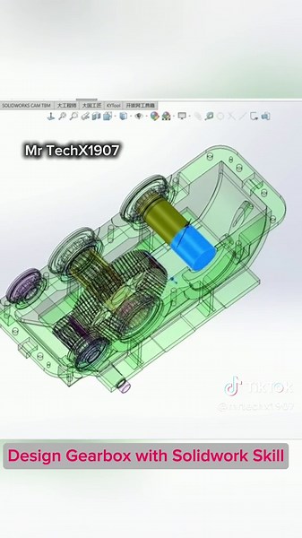 Design Gearbox with Solidwork skills#design