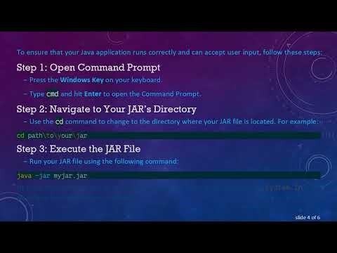 How to Create a Runnable JAR in Java That Accepts User Input