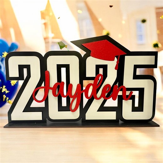 Personalized Graduation Table Centerpiece: Handmade 2025 2026 Sign - Etsy