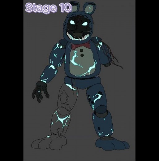 Withered Bonnie Restyle - Remnant Overloaded Bonnie #fivenightsatfreddys2 #witheredbonnie #fnaf