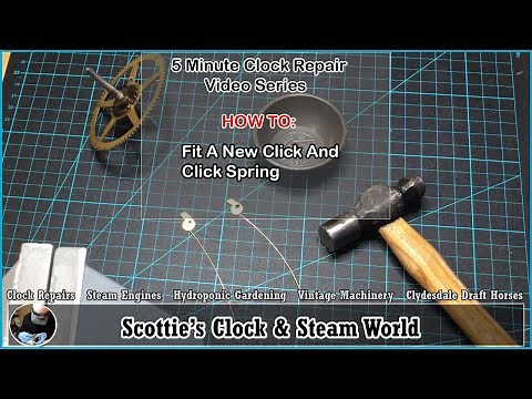 How To fit a new Click and Click Spring to an American Kitchen Clock #americanclockrepairs