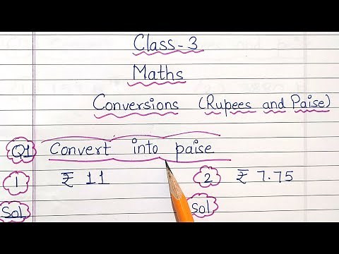 Convert Rupees Into Paise || Class 3 Maths Chapter Money ||