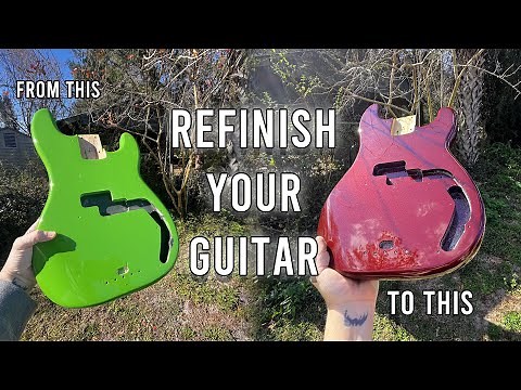 How to Refinish Your Guitar! Using Automotive Paint and Clear Coat