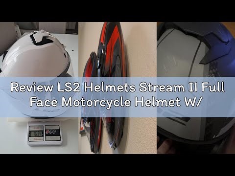 Review LS2 Helmets Stream II Full Face Motorcycle Helmet W/ SunShield (Matte America Gray/Black - Me
