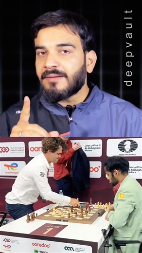 Arjun Erigaisi wins against Magnus #ytshorts #magnuscarlsen #deepvaults