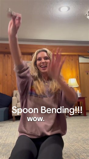 Spoon bending! Now I didn’t do that good of a job but it’s a start! I’m a work in progress!!! #spoonbending #spiritualawakening #enlightenment #themonroeinstitute #spirituality
