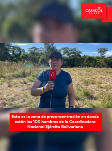 #ServicioInformativo | Esta es la zona de preconcentración en donde están los 100 hombres de la Coordinadora Nacional Ejército Bolivariano que en minutos dejarán su camuflado y sus armas para ingresar a la Zona de Ubicación Temporal para empezar su tránsito a la vida civil. 🔗 Amplíe esta y otras noticias en caracol.com.co #CaracolRadio #Desmovilización
