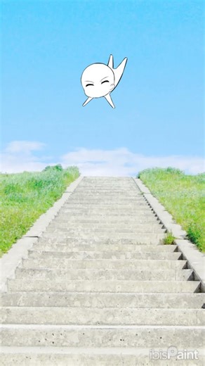 falling chibi version of Saitam #onepunchman #saitama #ibispaintx #animeart #100k