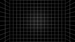 Minimal technology white grid on black background motion animation.
