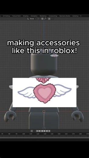 making winged heart roblox accessories!