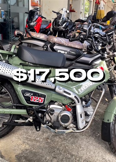 🔥 Brand New Honda CT125 – SGD $17,500 🔥 First-hand unit. Zero mileage. Immaculate condition. The CT125 is built for adventure — rugged, reliable, and ready to take you anywhere in style. Straight from showroom to your hands — no previous owners, no road time. If you’re after a CT125 that’s truly untouched — this is the one. 📩 DM now to arrange a viewing. #HondaCT125 #CT125Singapore #HondaTrail125 #AdventureBike #MotorbikeForSale #SingaporeBikes #BikeSaleSG #MotorcycleLife #CT125Lovers #SGBike
