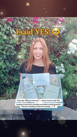 of course I said YES! 🕊️✨ Feeling so honored to officiate my brother and his beautiful fiancée’s wedding in Cabo next spring. 💍🌴 This is going to be a moment we’ll never forget. ❤️ #specialmoment #fypシ #weddingofficiant #ilovemybrother #family