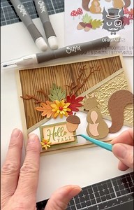 Adorable Autumn Greeting Card DIY! 🍁🐿️ | Simple