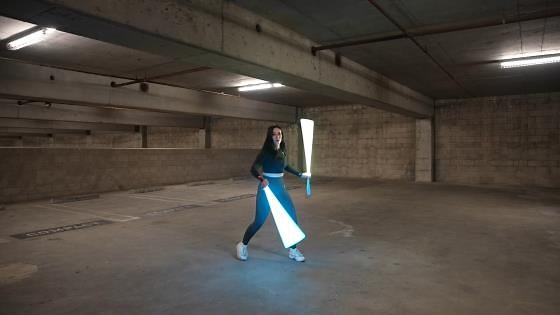 Mastering the double Obi-Ani lightsaber move