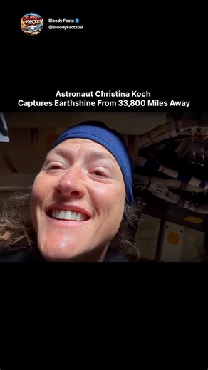 Astronaut Christina Koch Captures Earthshine from 33,800 Miles Away.#cutebabies #mini