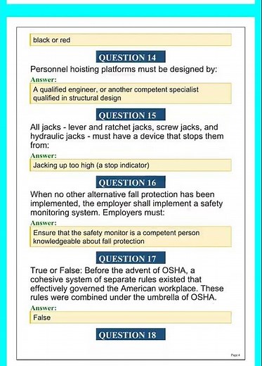 OSHA 10 Test Answers PDF 2026 | 100 Practice Questions and Answers