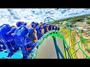 144-Foot Drop at 65 mph! KRAKEN 4K POV at SeaWorld Orlando | Back Row Roller Coaster
