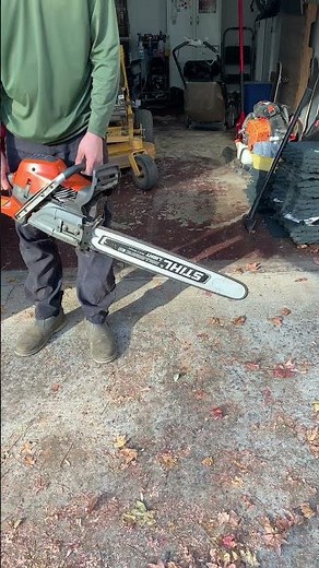 Husqvarna 592 warmup (ported saw) ￼