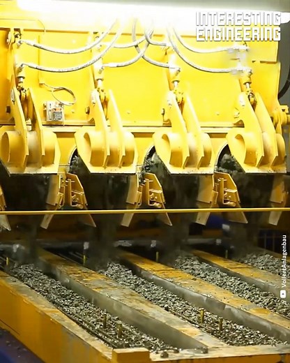 925K views · 6.4K reactions | Manufacturing reinforced cement concrete sleepers.   VollertAnlagenbau | Interesting Engineering | Facebook