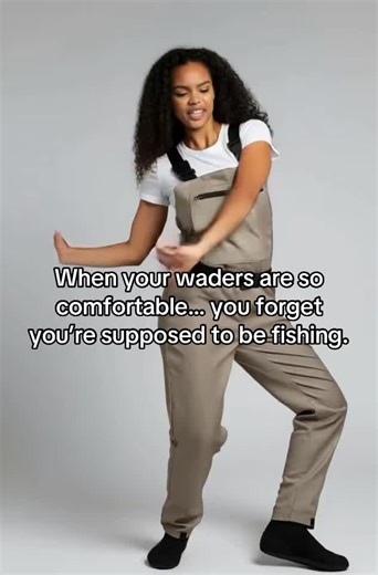 Fishing gear that actually lets you move. 💚 The EVO Waders are built for the water… but clearly they pass the dance test too. #flyfishing #waders #womenwhofish #outdoorwomen #missmayfly 💚