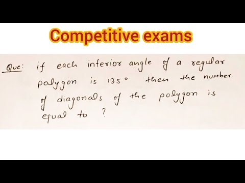 How to Find Number of Diagonals in a Polygon with 135° Interior Angle | Maths Trick