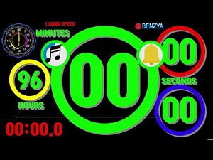 Colorful circle 96 hours countdown timer alarm🔔