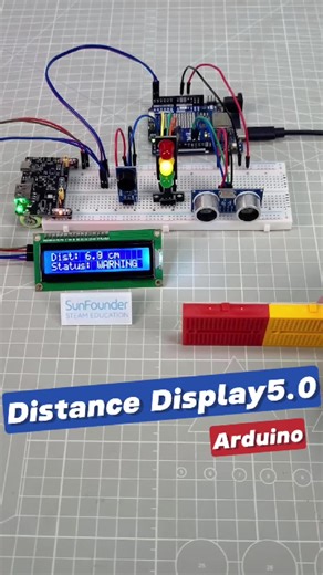 DIY Proximity Alert System with LEDs & Buzzer 🔊 #arduino #engineering #electronics #arduinoproject #electricalengineer