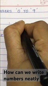 Numbers writing in neat handwriting