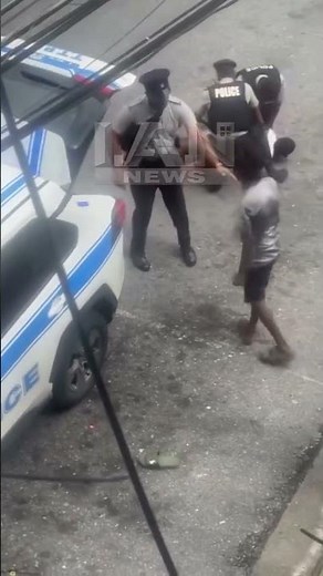 Police drama while detaining a man in San Fernando