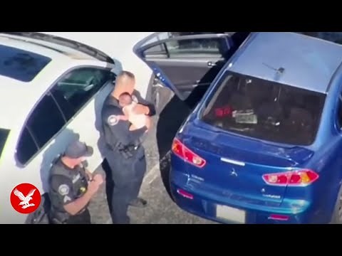 Baby rescued from locked car in 110 degree heat