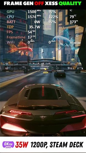 Cyberpunk 2077 35w Steam deck preset xess Quality Onexplayer 3 Test 14 of 49