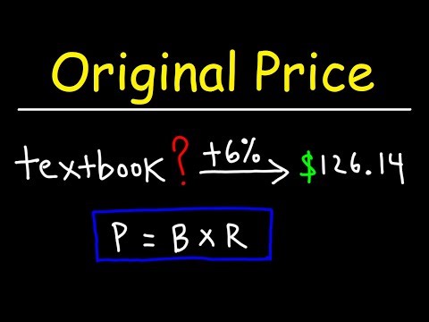 How to Find the Original Price of a Textbook Given the Sales Tax - GED Math Percentage Word Problem