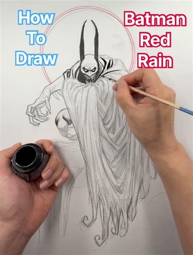 How to Draw Batman: Red Rain. (Kelley Jones art style) #frankchoartist #batman #vampire #drawing
