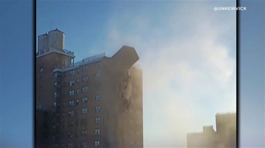 8.8K views · 117 reactions | An explosion rocked a New York City Housing Authority building Wednesday morning in the Bronx, causing an entire corner of the high-rise to collapse. https://cbsn.ws/475Dn5V | CBS Evening News | Facebook