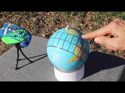How the HelioTrak Sundial Works, a Transparent World Globe