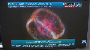 Planetary nebula seen through space telescope