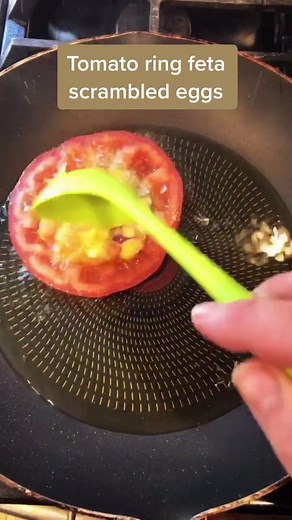 Greek breakfast #tomatoringfetaeggs #