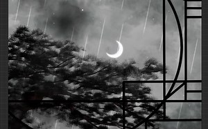 procreate雨水 雨线 雨丝笔刷制作教程