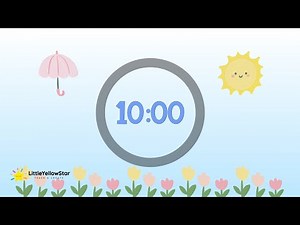 Cute Spring Timer For Kids - 10 Minutes Countdown Timer For Kids With Music | Classroom Timer