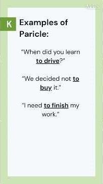 What Are Particles in English? #education #grammar #languagelearning