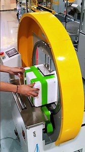 High-Speed Box Wrapping Machine in Action!”