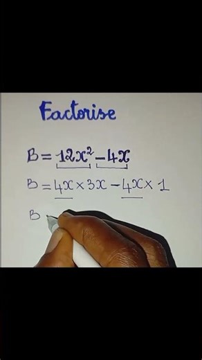 Factoriser l'expression algébrique B