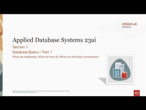 Applied Database Systems 23ai pada Section 1 Part 1